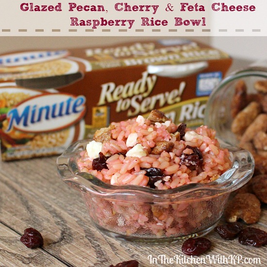 Glazed Pecan, Cherry Feta Cheese Raspberry Rice Bowl Recipe www.InTheKitchenWithKP 2