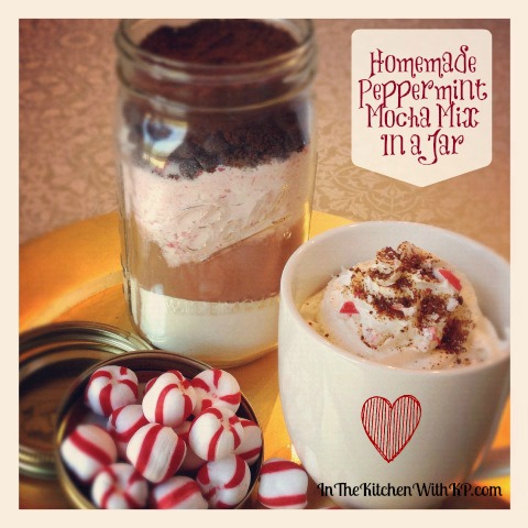 Homemade Peppermint Mocha Mix in a Jar www.InTheKitchenWithKP