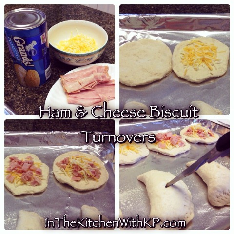 Easy Ham and Cheese Biscuit Turnovers