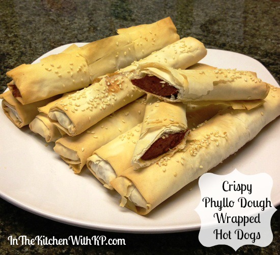 Crispy Phyllo Dough Wrapped Hot Dogs