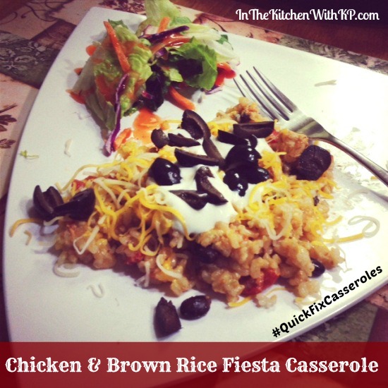 Chicken and Brown Rice Fiesta Casserole 1 #QuickFixCasseroles