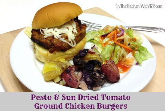#ad Pesto and Sun Dried Tomato Ground Chicken Burgers #CreateAMeal #Cbias 7