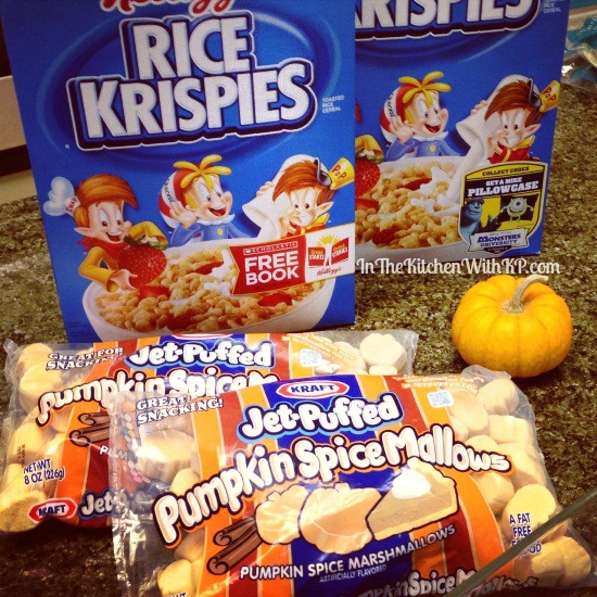 Pumpkin Spice Rice Krispies Treats www.InTheKitchenWithKP 4