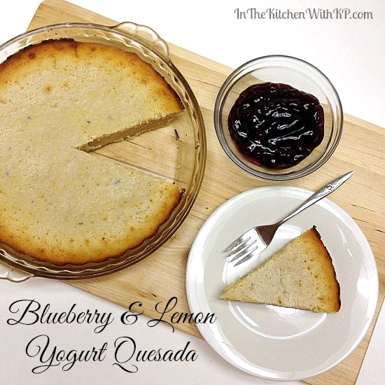 Blueberry and Lemon Yogurt Quesada #recipe #tapas #dessert www.InTheKitchenWithKP 1