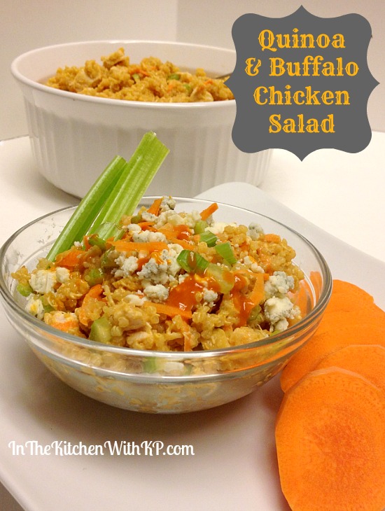 Quinoa and Buffalo Chicken Salad #recipe www.InTheKitchenWithKP 1