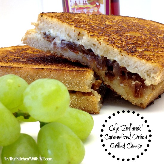 Cafe Zinfandel Caramelized Onion Grilled Cheese #recipe www.InTheKitchenWithKP 3