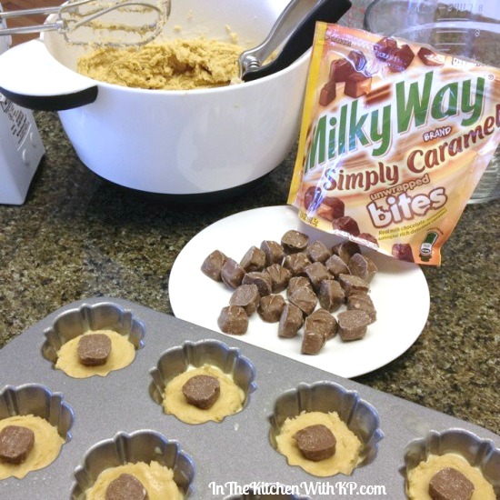 Milky Way Simply Caramel Stuffed Blondies #EatMoreBites #recipe #shop www.InTheKitchenWithKP 2