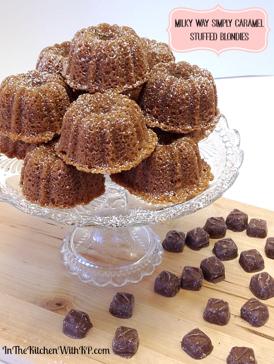 Milky Way Simply Caramel Stuffed Blondies #EatMoreBites #recipe #shop www.InTheKitchenWithKP 4
