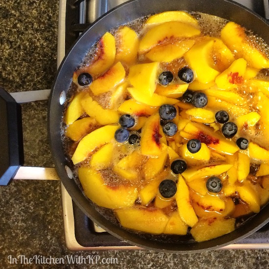 Riesling Infused Peach and Blueberry Cobbler www.InTheKitchenWithKP #recipe #SundaySupper 2