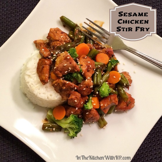 Sesame Chicken Stir Fry with McCormick® Skillet Sauce www.InTheKitchenWithKP Easy Dinner Recipe 2