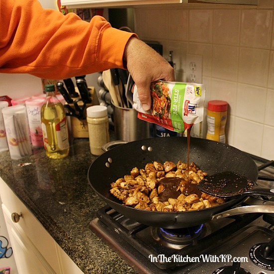 Sesame Chicken Stir Fry with McCormick® Skillet Sauce www.InTheKitchenWithKP Easy Dinner Recipe 4
