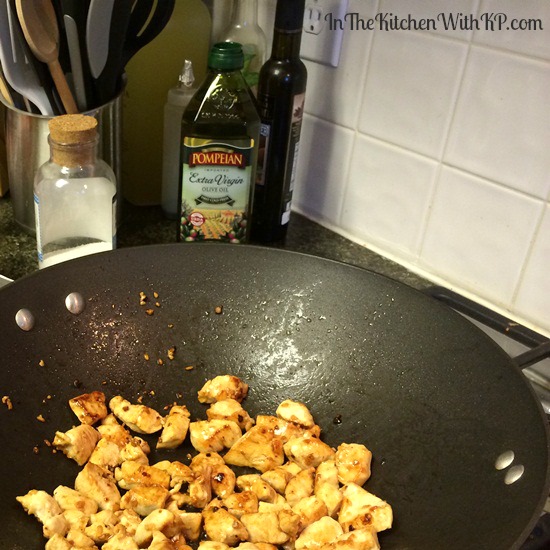 Garlic and Olive Oil Chicken Broccoli Pasta recipe www.InTheKitchenWithKP 10