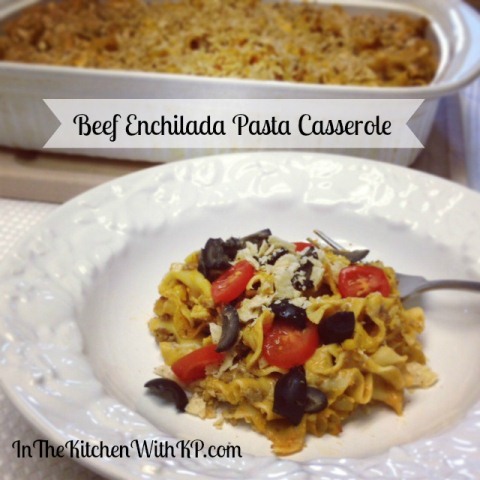 Beef-Enchilada-Pasta-Casserole-www.InTheKitchenWithKP Casserole Recipe