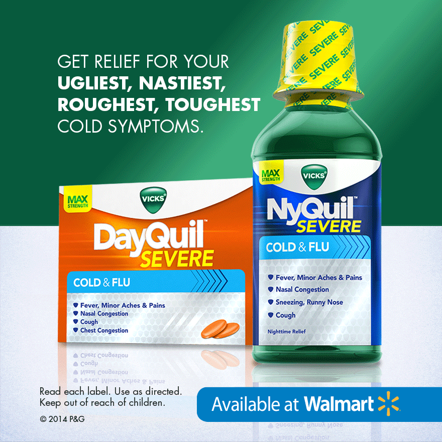 Vicks DayQuil NyQuil Severe ad www.InTheKitchenWithKP Cold Flu Relief 1