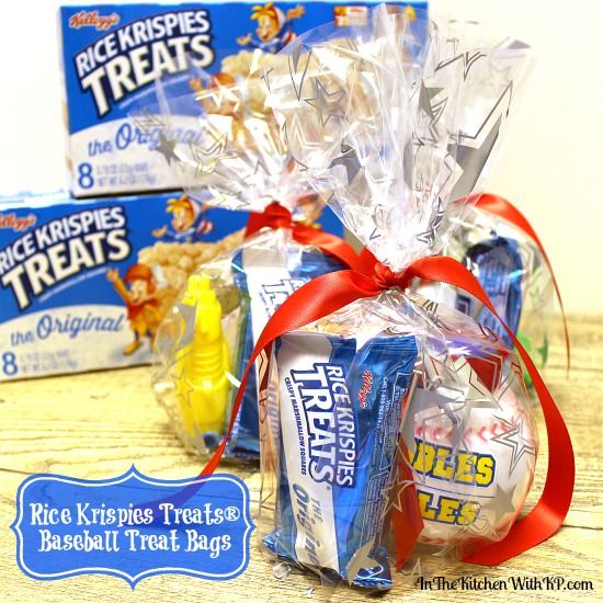 Rice Krispies Treats® Baseball Treat Bags | In The Kitchen With KP | Kid Snack Gift Bag Ideas
