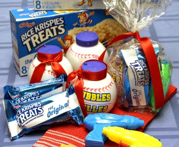 Rice Krispies Treats® Baseball Treat Bags | In The Kitchen With KP | Kid Snack Gift Bag Ideas
