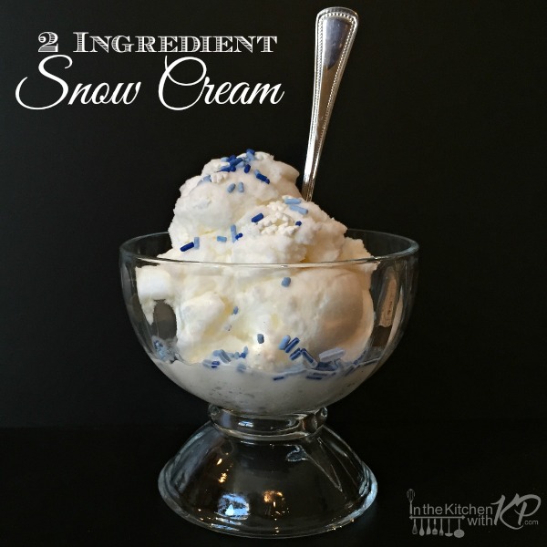  Two Ingredient Homemade Snow Cream Recipe | In The Kitchen With KP |Family Fun Snow Day Ideas